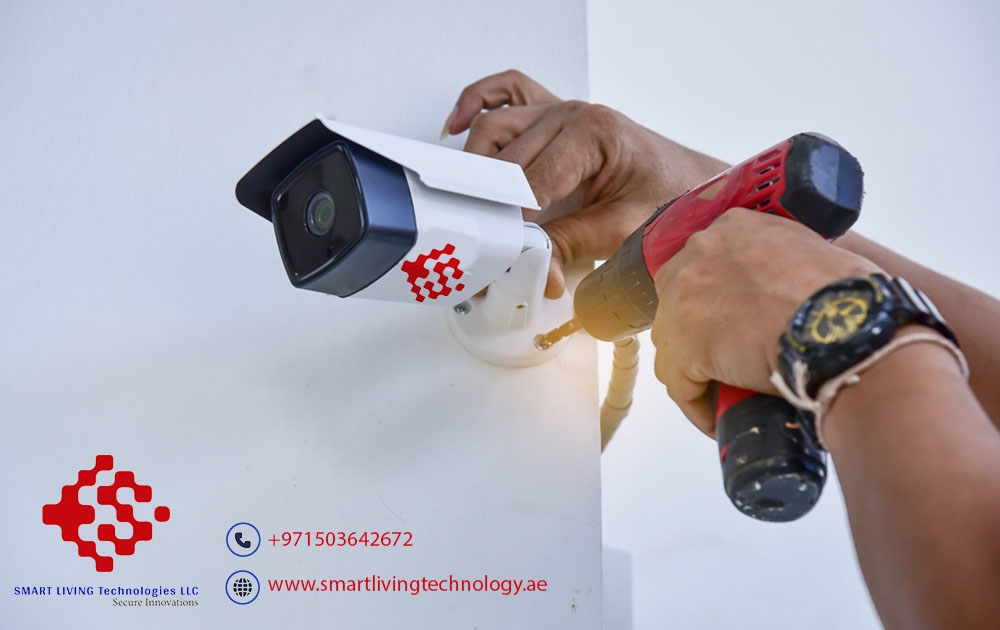Video surveillance system installation in Dubai office