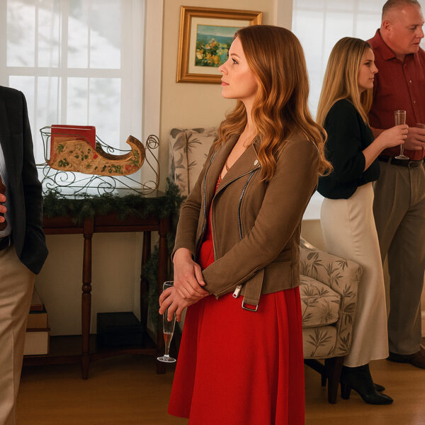 Katie Leclerc Cherry Pie Christmas Jacket – Movie Leather Jacket UK, Celebrity Leather Jackets UK