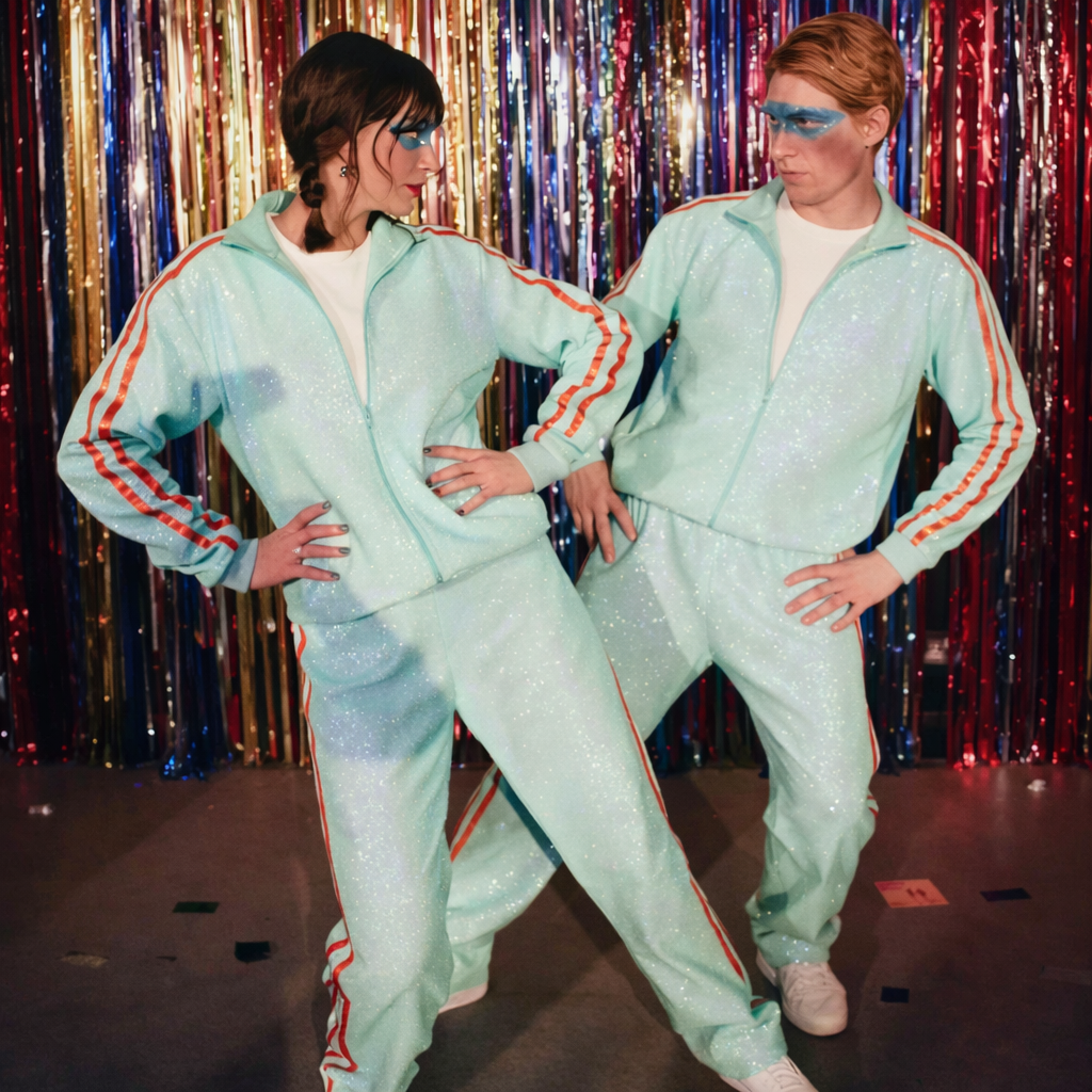 Taylor Music Blue Tracksuit – Opalite Sequin Tracksuit Inspired by Taylor Swift Celebrity Style