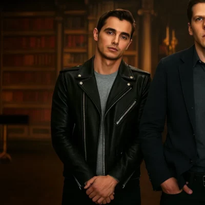 Dave Franco Now You See Me black leather jacket inspired by Jack Wilder, featuring a sleek zip-front design, lapel collar, and stylish slim-fit look