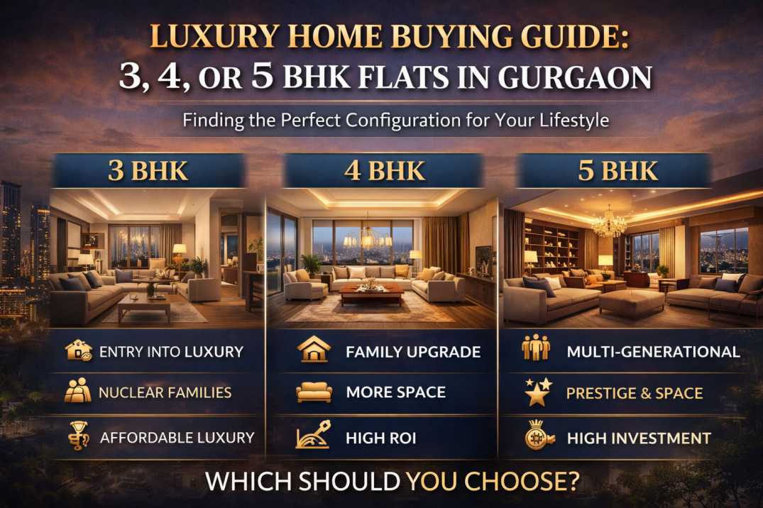 3 vs 4 vs 5 BHK Luxury Flats in Gurgaon – Complete Buying Guide 2026