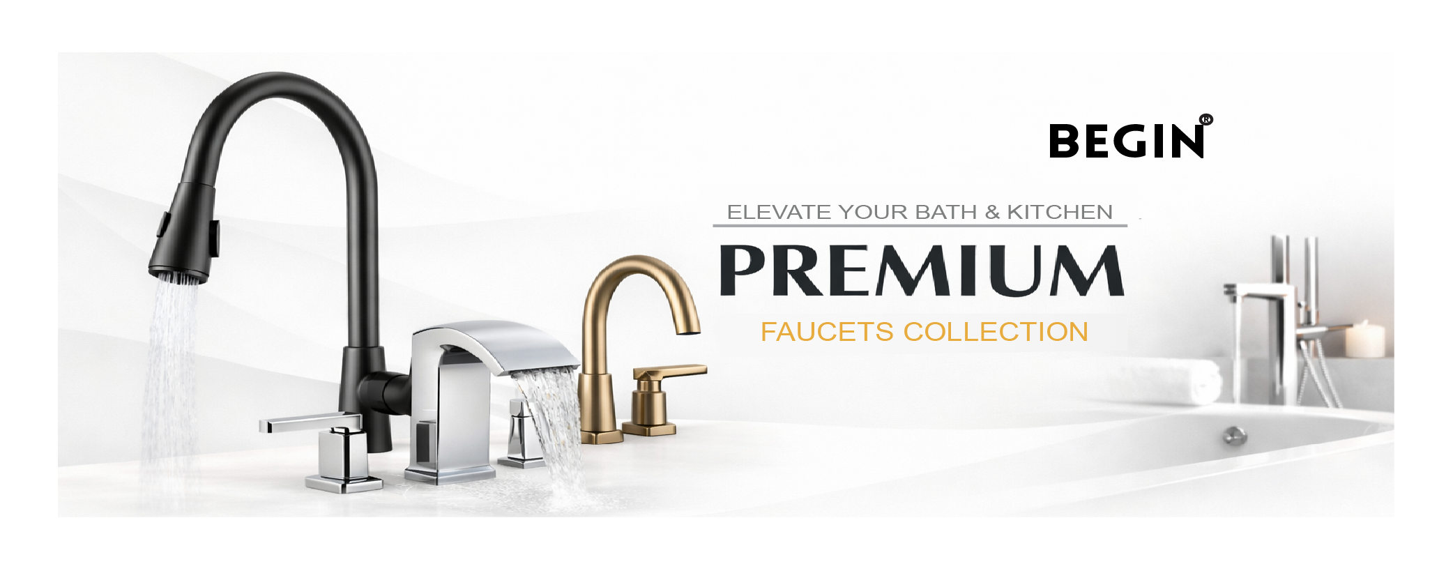 Buy Modern Kitchen & Bathroom Begin Faucets