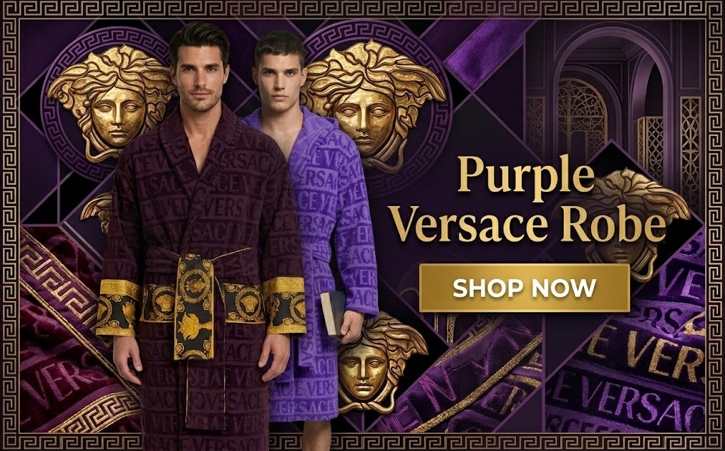 Purple Versace Robe Shop Now