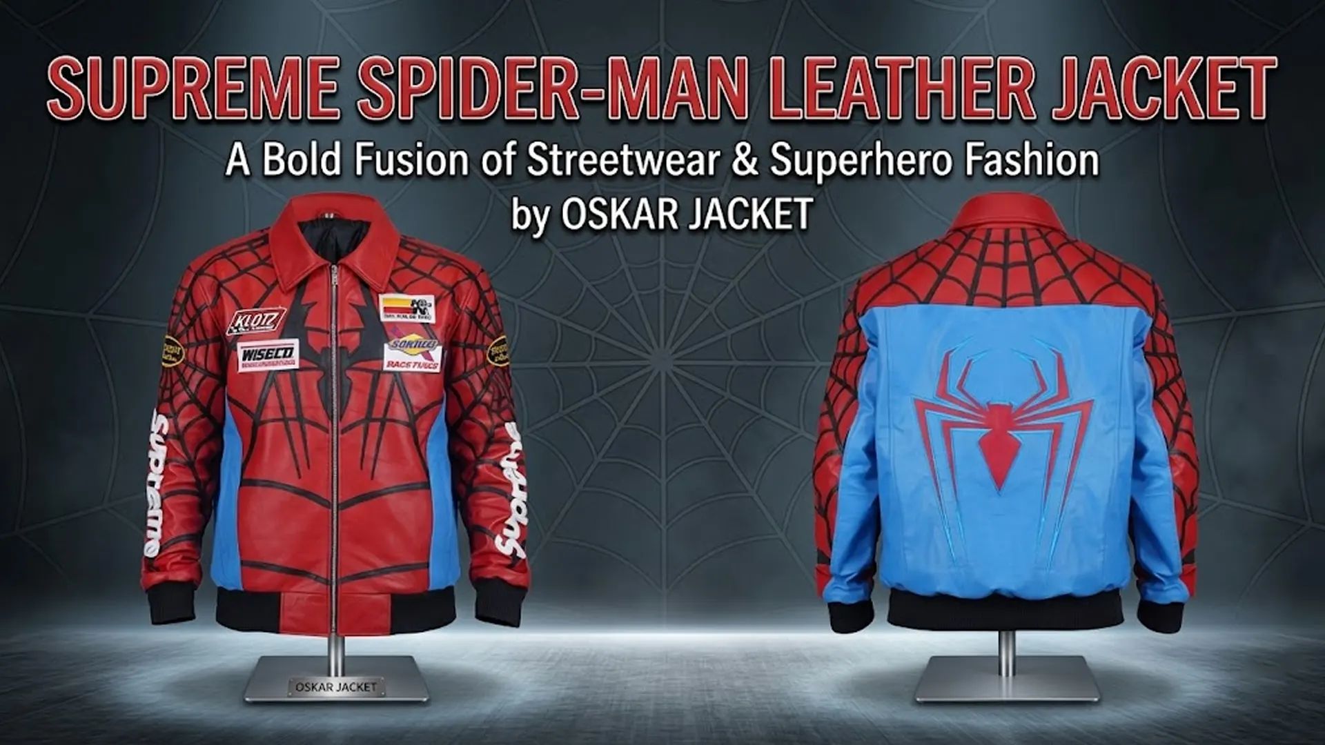 Supreme Spider Man Leather Jacket